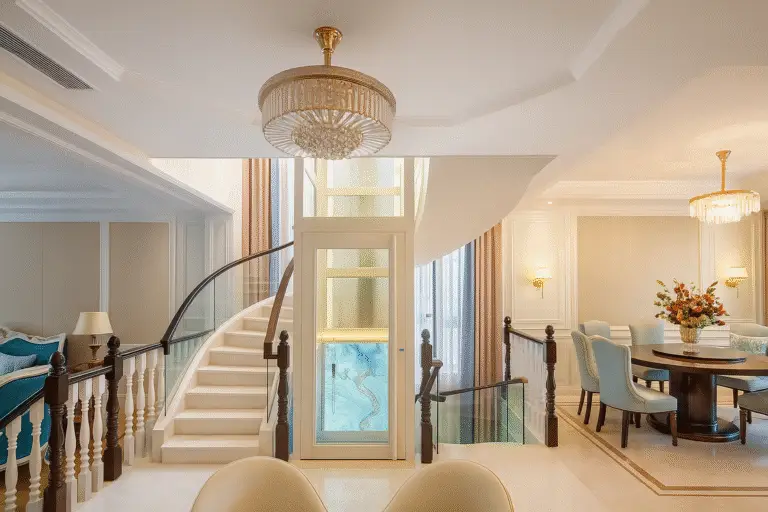 between stair flights