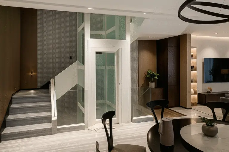 between stair flights